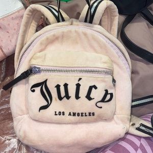 Pink Velvet Juicy Couture Backpack
